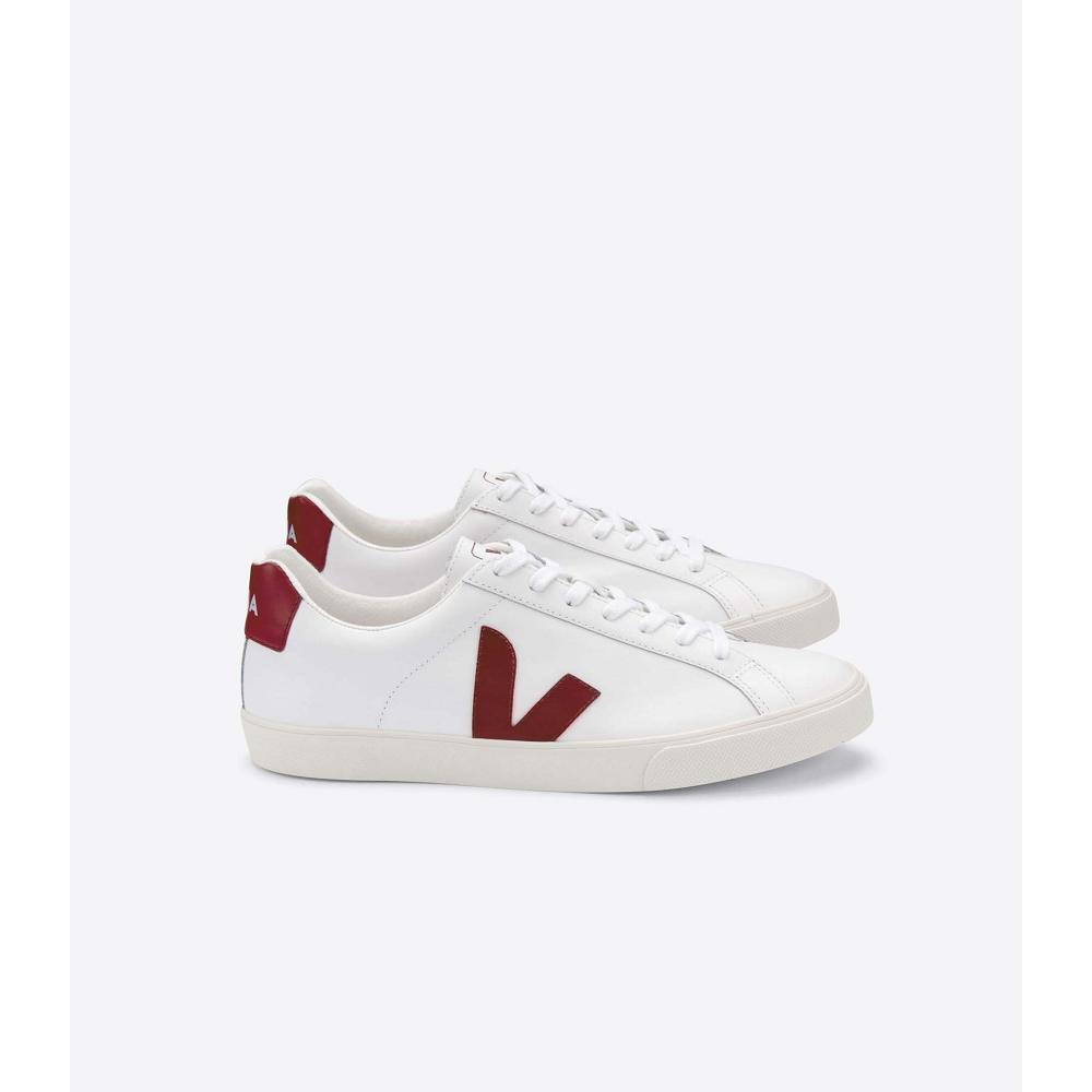 Veja ESPLAR LEATHER Tornacipő Női White/Red | HU 620JPQ